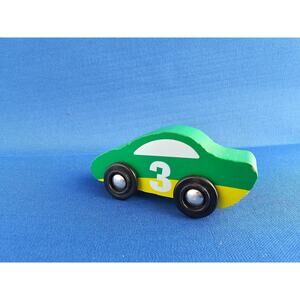 Melissa & Doug GH21115 - Green #3 Toy Wood Race Car
